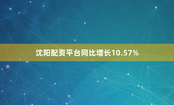 沈阳配资平台同比增长10.57%